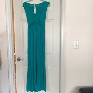 Emerald green maxi dress